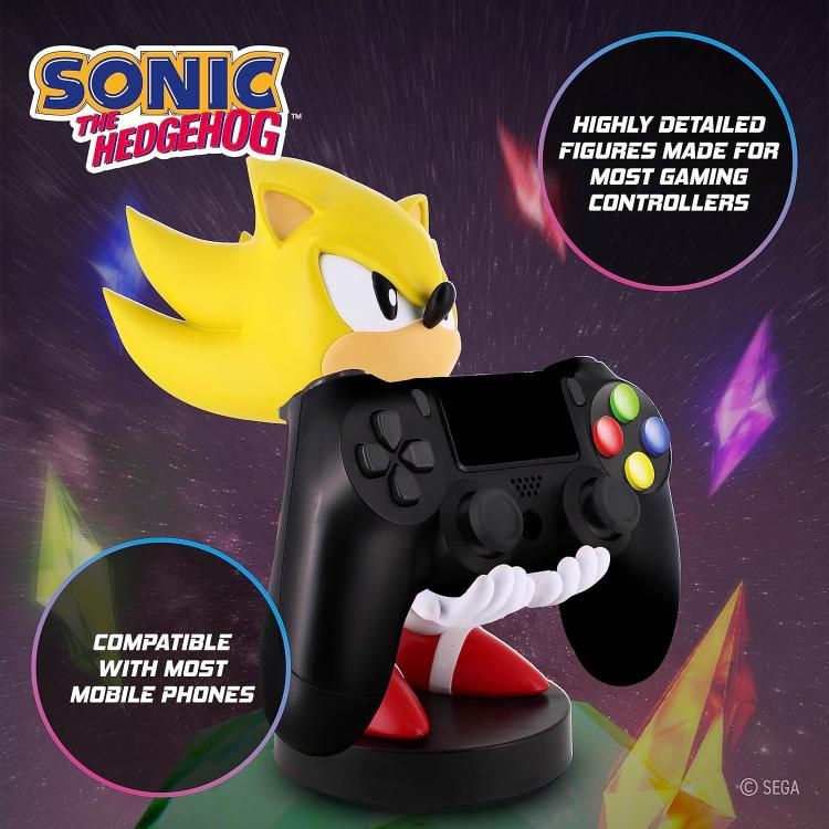 Cable Guys Super Sonic The Hedgehog Statuetta Base Ricarica Smartphonecontroller
