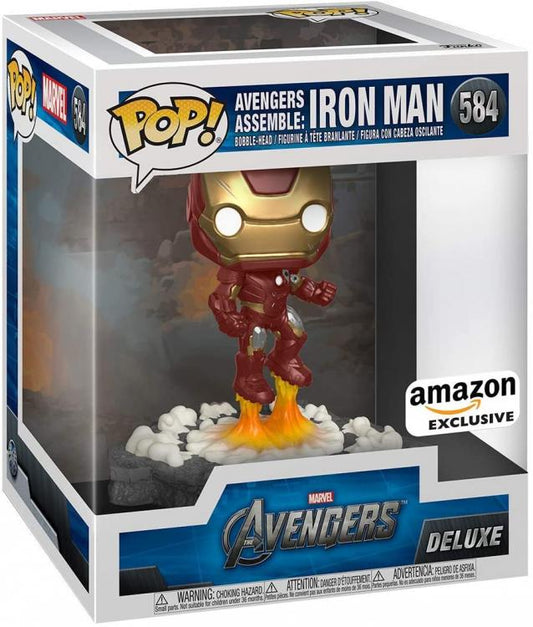 Funko Pop ! Marvel Avengers Deluxe Iron Man (584) Special Edition Bobble-Head