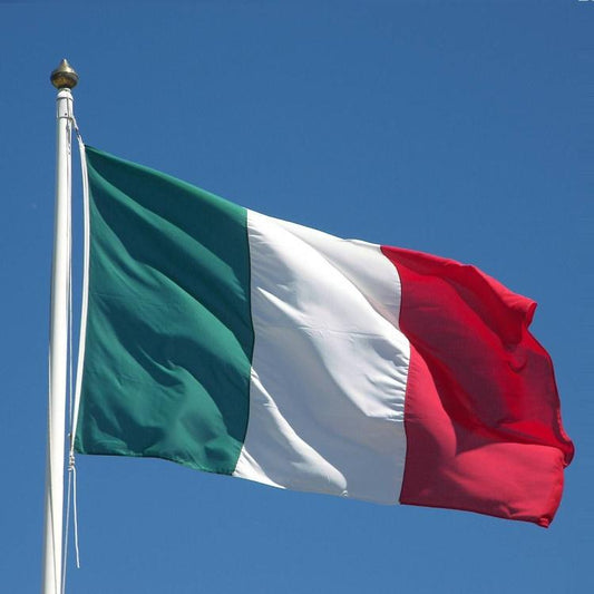 BANDIERA ITALIA CON ASOLA PER ASTA TRICOLORE NAZIONALE ITALIANA GRANDE 90X60 cm