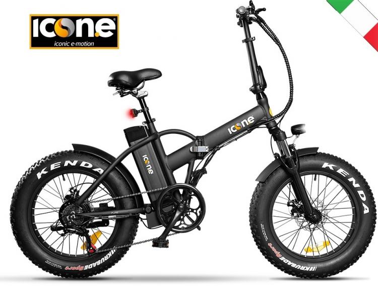 BICICLETTA ELETTRICA FAT-BIKE PIEGHEVOLE A PEDALATA ASSISTITA 20" 250W ICON.E N