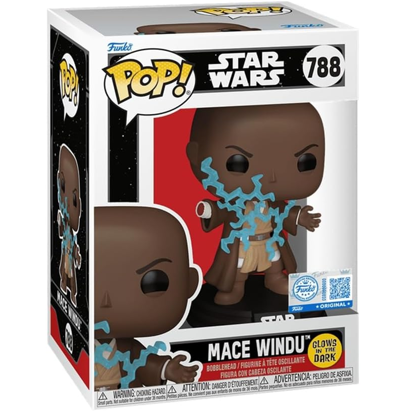 Funko Pop! Star Wars: Revenge Of The Sith - (788) Mace Windu (GLOW)(Special) 9cm