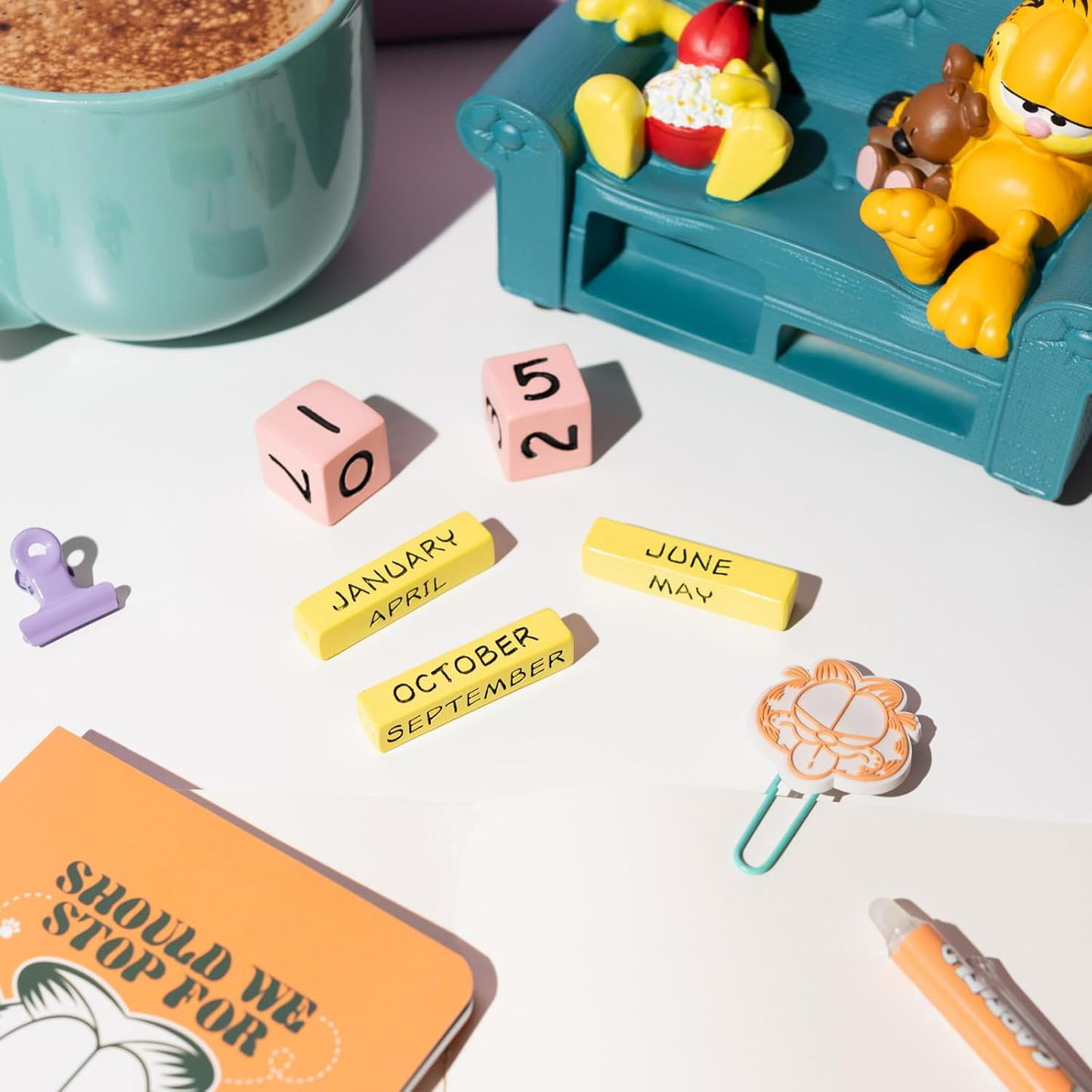 Nickelodeon Garfield Calendario 3D Perpetuo Da Tavolo - Figure PVC Statua 16cm