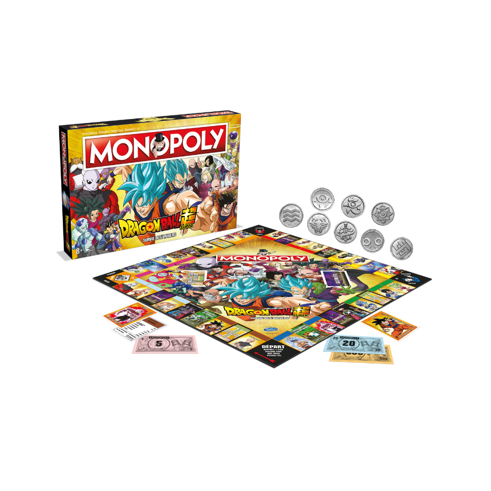 Wishlist Condividi Monopoly Dragon Ball Super. Gioco da tavolo La sopravivenza dell"universo