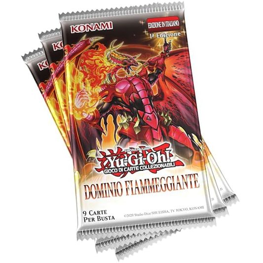 Yu-Gi-Oh! Dominio Fiammeggiante: 3 Buste Espansione + 5 Segna-Mostri Edizione Italiana