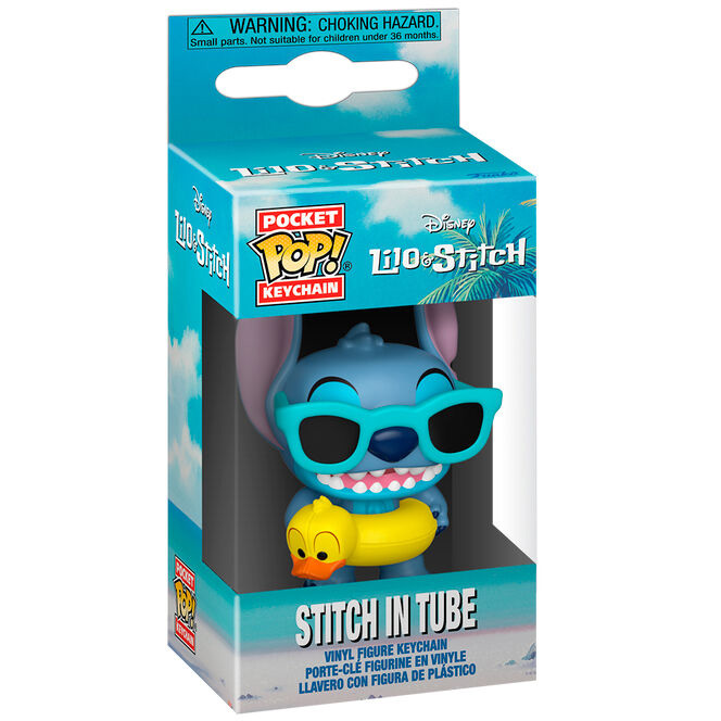 Funko Pop! Pocket Keychain: Disney Lilo è Stich (Stich in Tube) Mini Figure, Portachiavi da Collezione, 4cm