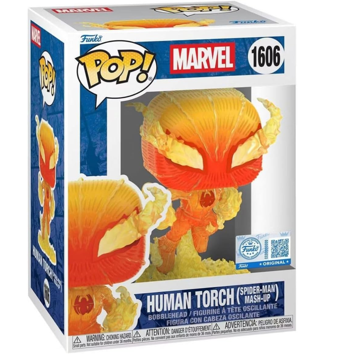 Funko Pop ! Marvel - Human Torch (1606) Spiderman Mash-Up - Vinyl Figure 9Cm