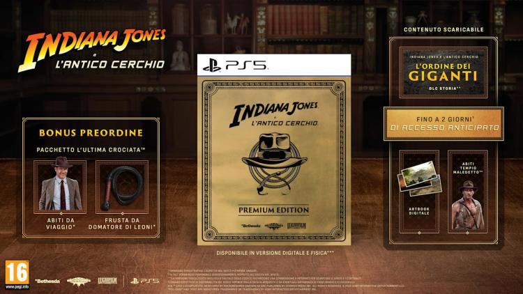 Indiana Jones E L'Antico Cerchio Premium Edition Ps5 Gioco Italiano Playstation5