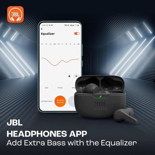 Jbl Auricolari Wave Beam In-Ear Ip54 Cuffie Bluetooth Senza Filo Wireless Black