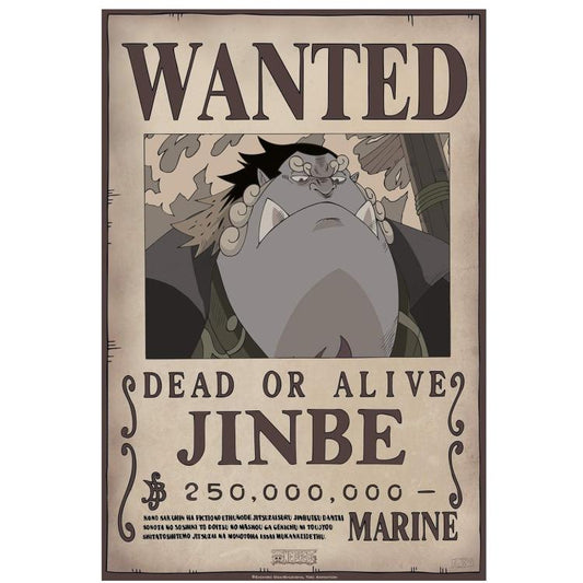 ABYSTYLE (ONE PIECE) POSTER: WANTED JINBE (52X35) ANIME MANGA LIMITED EDITION