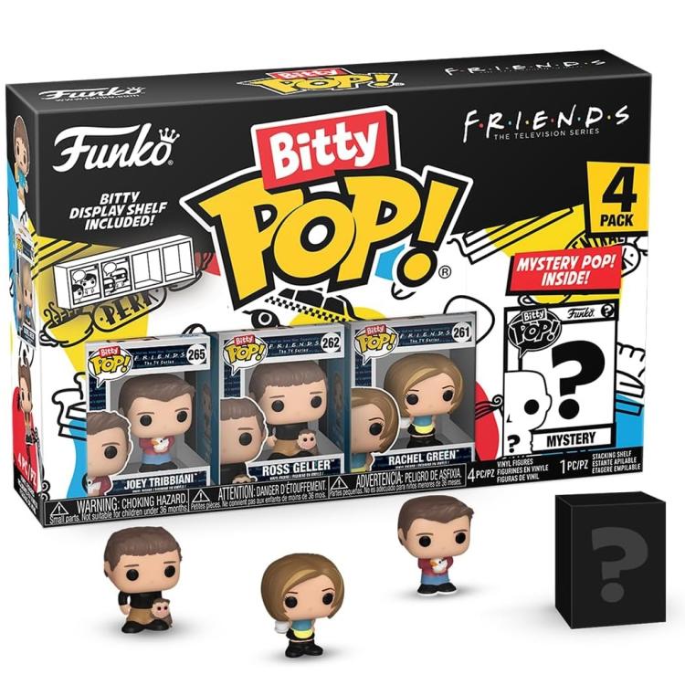 Funko Bitty Pop! Friends: 4Pack Joey Tribbiani/Ross Geller/Rachel Green +Mystery