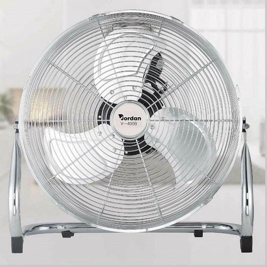 Ventilatore Da Terra Acciaio 100W Pale Alluminio 50Cm 3 Velocitá Ed Oscillante