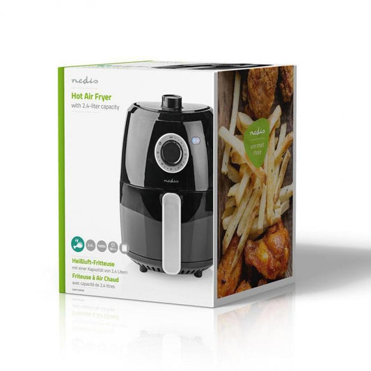 Nedis Friggitrice Ad Aria Calda Senza Olio Forno 2.4L Frigge Cuoce Arrosto 1000W