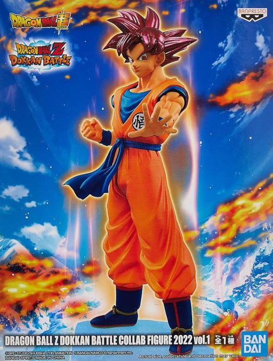 BANPRESTO DRAGON BALL Z DOKKAN BATTLE (GOKU SUPER SAIYAN GOD ROSSO) VOL.1 BANDAI