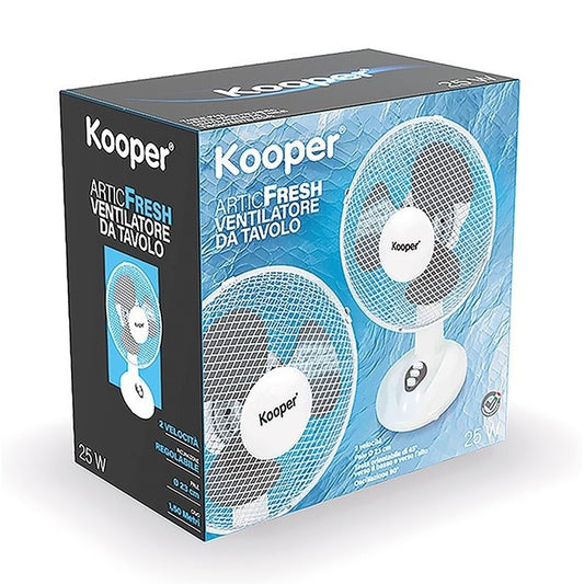Kooper Ventilatore Da Tavolo Oscillante Articfresh 2 Velocità Ø Pale 23Cm 25W