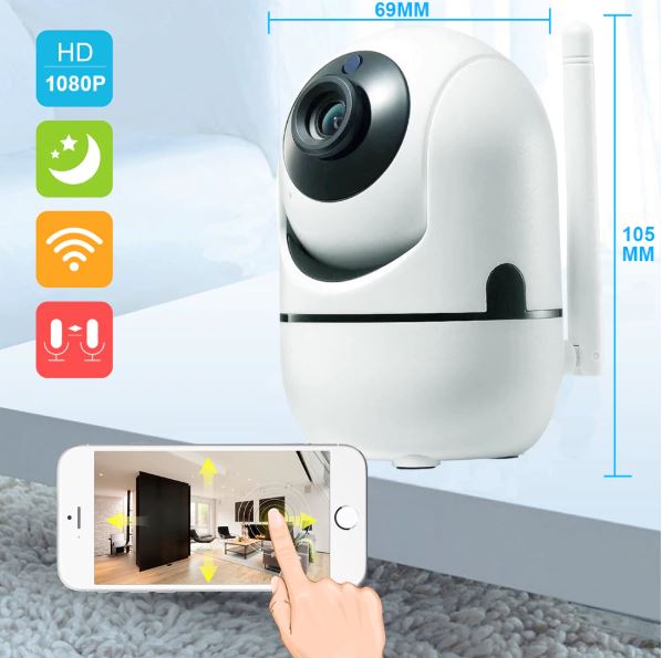 Telecamera Ip Camera Hd Wireless Led Ir Lan Motorizzata Wifi Rete Internet Onvif