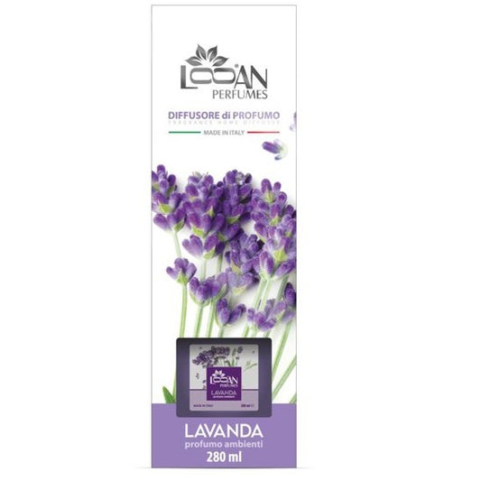 Looan Profumatore Ambiente Con Bastoncini 280Ml Diffusore Profumo Casa Lavanda