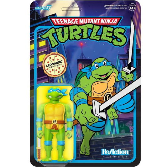 Reaction Super7 Tartarughe Ninja "Leonardo" Action Figure Collezione Turtle Tmnt