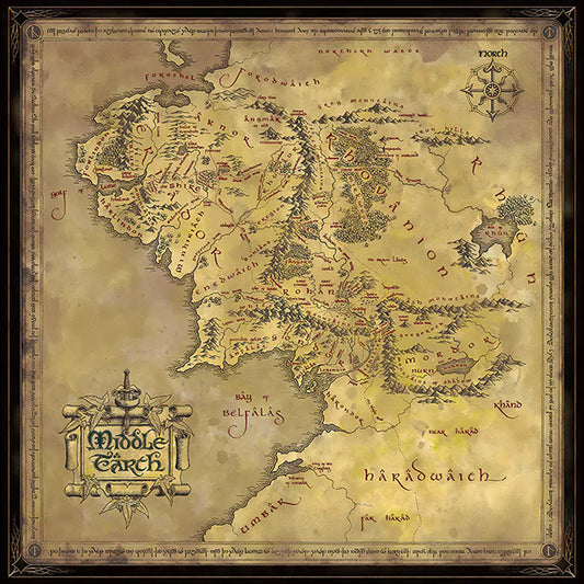 Puzzle 1000Pz Il Signore Degli Anelli Mappa Terra Di Mezzo Lords Of The Rings