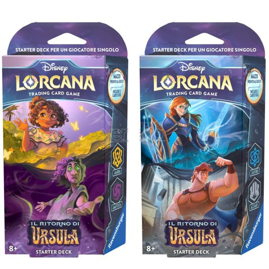Disney Lorcana "Il Ritorno Di Ursula" Starter Decks Display 8Pz Mazzi Carte Ita