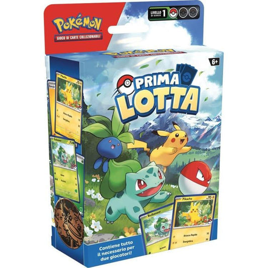 Pokemon (Prima Lotta) Box Completo 2 Mazzi Gioco Carte Tcg Pikachu E Bulbasaur
