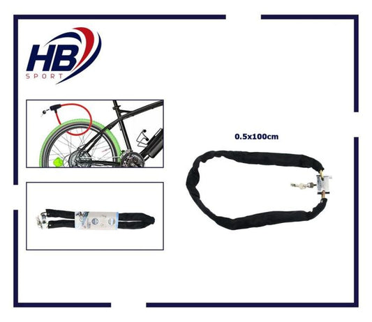 CATENA + LUCCHETTO ANTIFURTO METALLO PER SCOOTER MOTO DA BICI RIVESTITO 3 CHIAVI