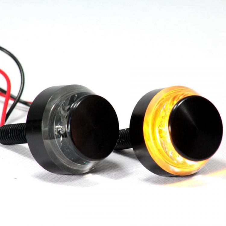 Coppia 2pz Luce Maniglia Moto Freccia Led Indicatore Luminoso 12v Spia Manubrio