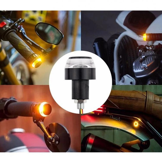 Coppia 2pz Luce Maniglia Moto Freccia Led Indicatore Luminoso 12v Spia Manubrio