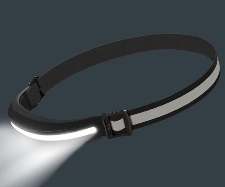 Torcia Testa Lampada Frontale Ricaricabile Usb Led Cob Xpe 230° Emergenza Pesca