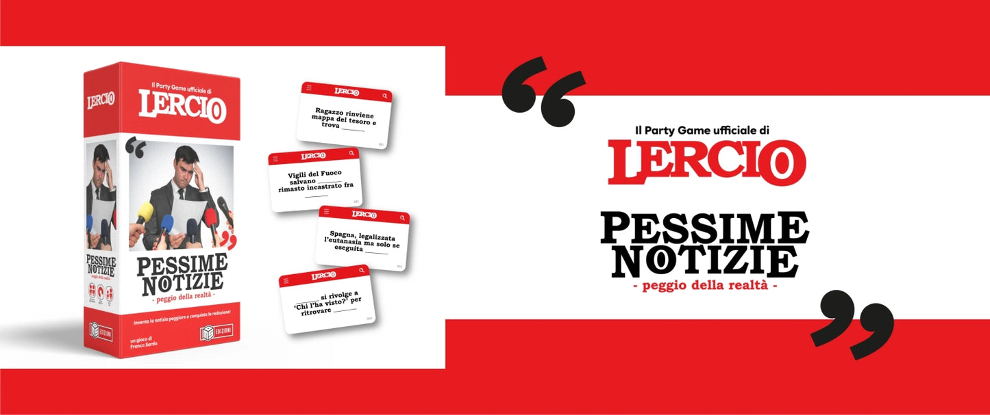 MS Edizioni Lercio - Gioco da Tavolo Pessime Notizie (Ed. Italiana)