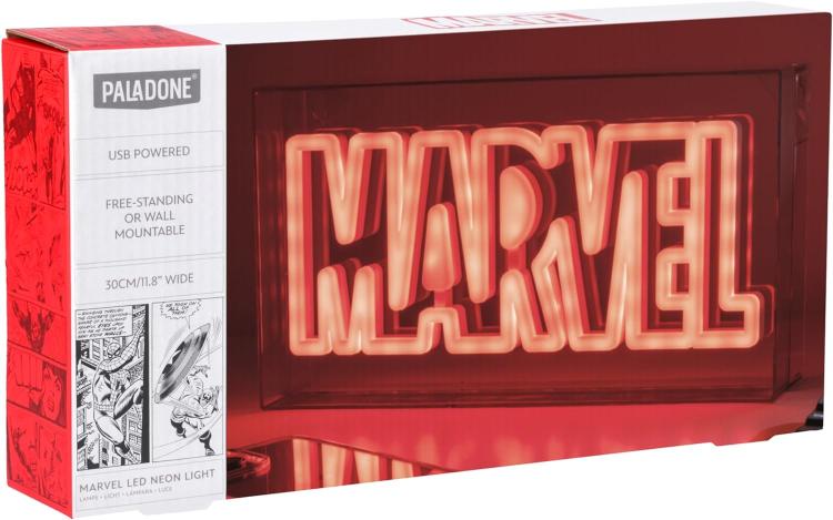 Paladone Lampada Marvel Logo Light Led Luce Illuminazione Tavolo Parete