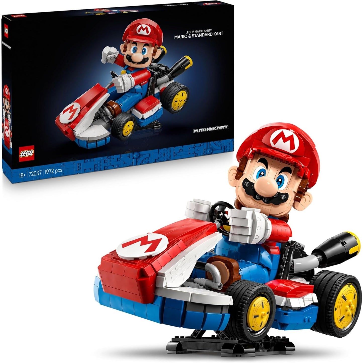Lego - Super Mario Kart 72037 (Mario & Standard Kart) 1972 pz 18+ Costruzioni