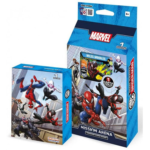 Marvel Mission Arena Trading Mazzo Card Game + Album Raccoglitore (Spider-Man)