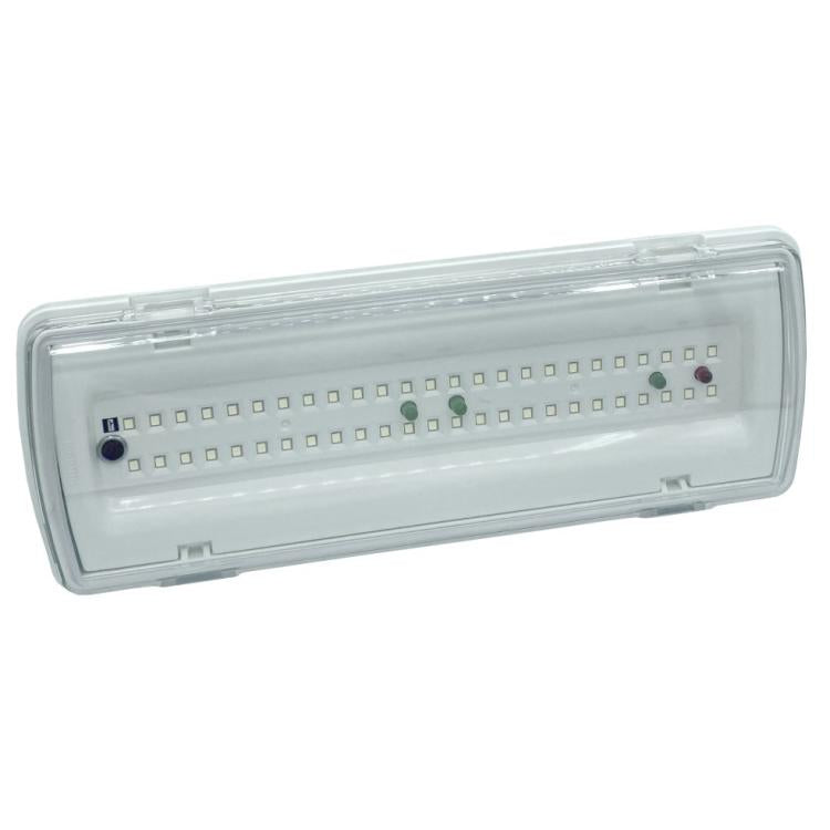 Lampada D'Emergenza Led Parete Anti Black Out Batteria Incasso 400Lm Luce Fredda