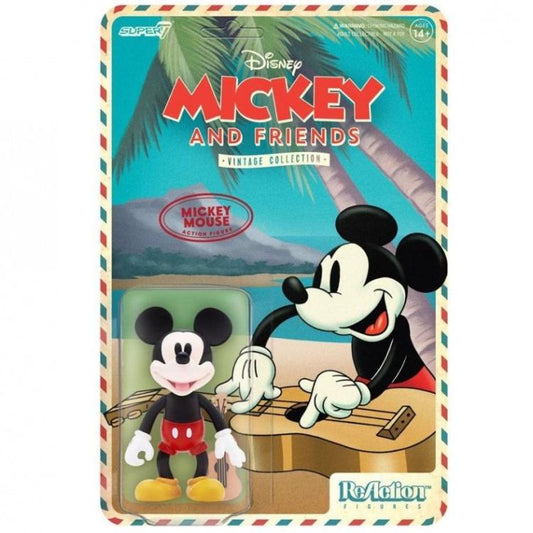Super7 Disney Mickey & Friends "Topolino" Alle Hawaii Action Reaction Figure 9Cm