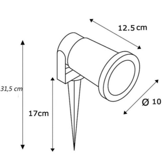 Faretto Giardino Picchetto Parete Esterno Segnapassi Orientabile Led Gu10