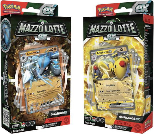 Pokémon - Mazzo Lotte Ex (Lucario-Ex) Gcc 60 Carte Da Gioco Collezione Italiano