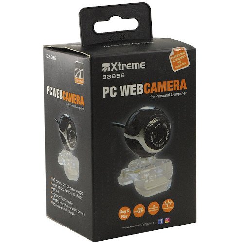 Xtreme Webcam 33856 640 X 480 Pixel Usb 2.0 Nero Desktop Skype Pc Plug And Play