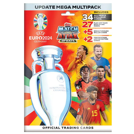 Topps Card Official Euro 2024 Update Mega Multipack - 37 Carte Match Attax Tcg