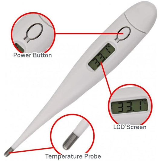 Medisana Ecomed Termometro Digitale Febbre Temperatura Corpo Punta Flessibile