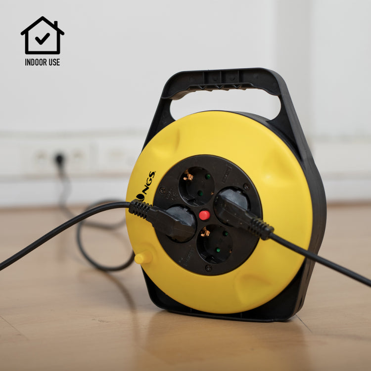 Ngs Avvolgicavo Prolunga 10M Con Protezione 4 Schuko/10A Bipolare 3500W 10 Metri