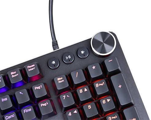 Nacon Tastiera Gaming Semi-Meccanica Usb 6 Tasti Macro Pc Led Windows Rgb Cl-520