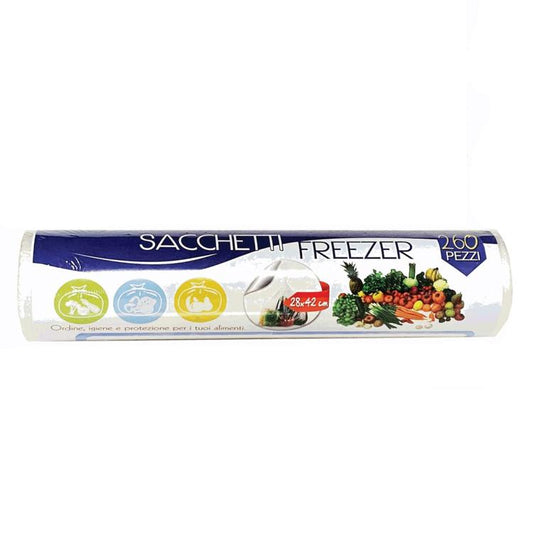 3 ROTOLI DA 260 BUSTE SACCHETTI 28X42 SACCHI FREEZER ALIMENTI CONGELATORE FRIGO