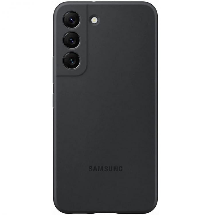 Samsung Silicone Cover Galaxy S22 Nero Cellulare Custodia Black Morbida Noir 5G