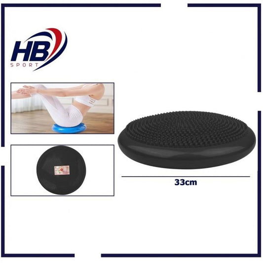 CUSCINO EQUILIBRIO GONFIABILE BALANCE PROPRIOCETTIVO DISCO YOGA PILATES | NERO