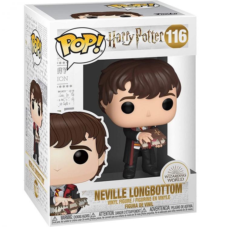 Funko Pop ! Harry Potter - (116) Neville Longbottom With Monster Book Figure 9Cm