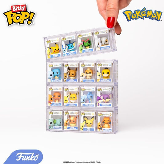 Funko Bitty Pop! Collector Pack 12pz (Pokemon) - Mini Vinyl Figure Pikachu, Eveee, Charmander, Squirtle e altri