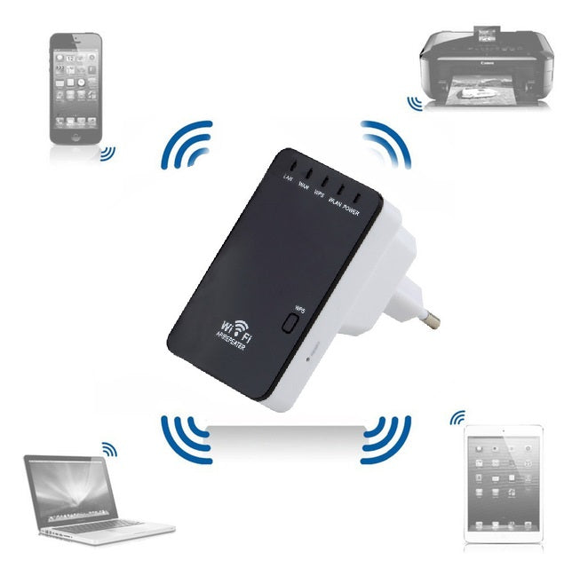 Ripetitore Segnale Wifi-N Hotspot Wireless-N Extender Amplificatore Estendi Wifi