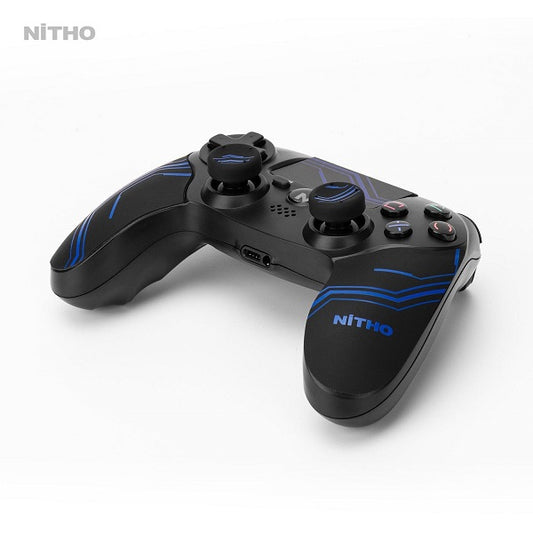 Nitho Controller Ps4 Ps3 Pc Windows Gamepad Pad Wireless Adonis Black Blue Usb