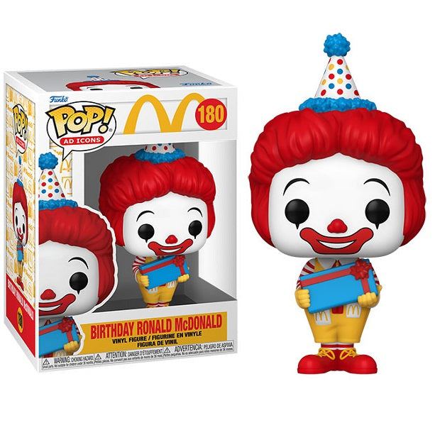 Funko Pop ! Ad Icons Mcdonald'S - (180) Birthday Ronald Mcdonald 9Cm Compleanno