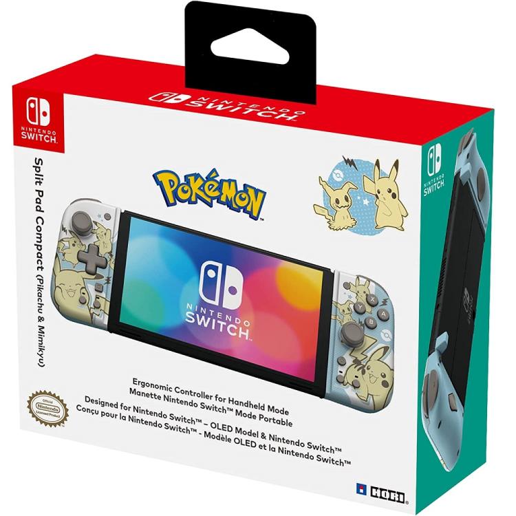 Hori Split Pad Compact Pokemon Pikachu Controller Per Nintendo Switch/Oled